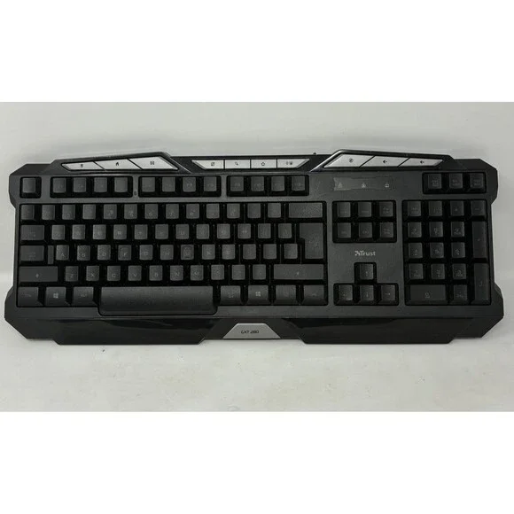 Trust GXT 280 - 21458 Backlit Color Wired Gaming Keyboard UK English USB Tested