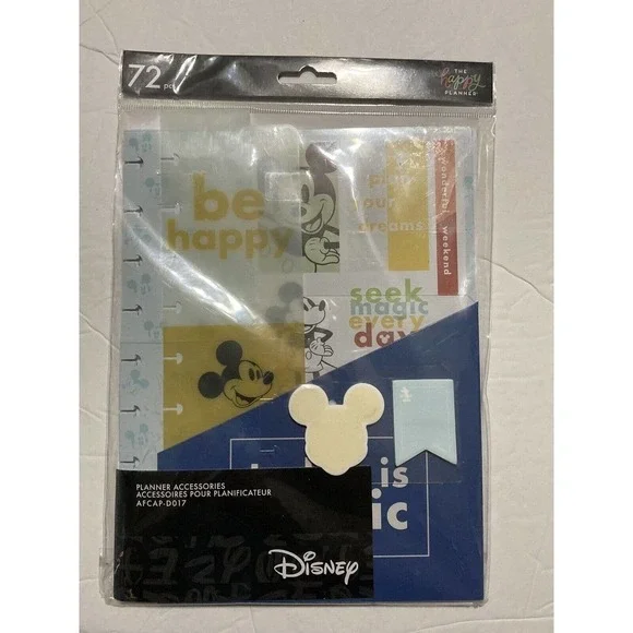 HAPPY PLANNER Disney Mickey Mouse 72 Piece Planner Accessories Stickers Bookmark