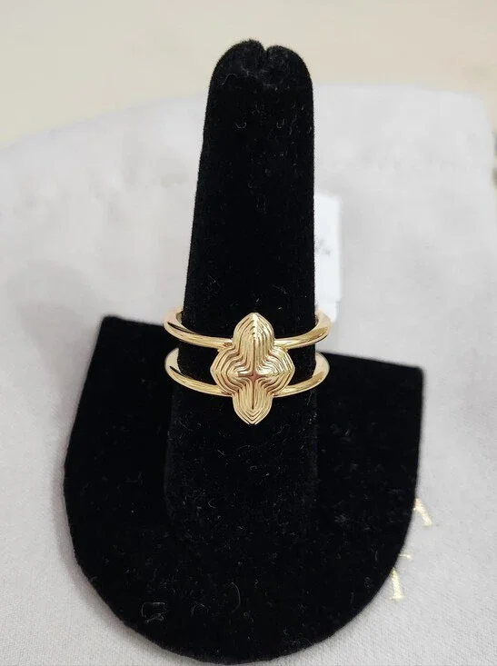 Kendra Scott Abbie Double Band Ring Gold Sz 9 NWT