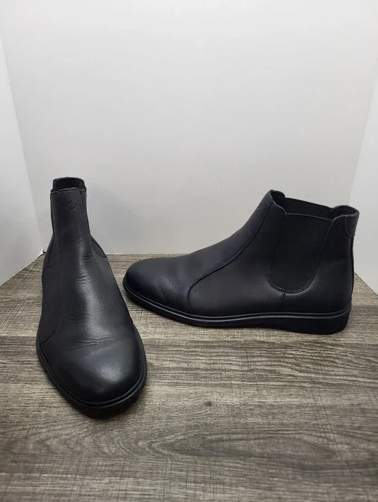 Amberjack The Chelsea Boot In Obsidian Black Casual Leather Men’s Size 10 M