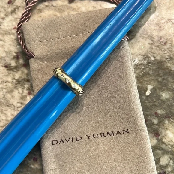 David Yurman gold and silver Diamond ring