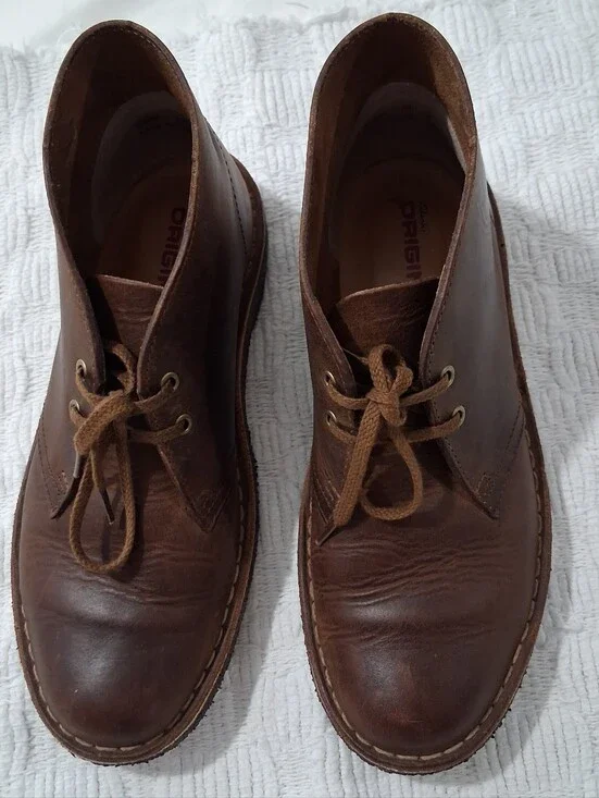 Clarks Brown Leather Chukka Boots