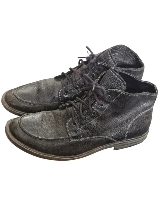 BED|STU Men's Black Pebbled Leather Chukka Boots Size 11