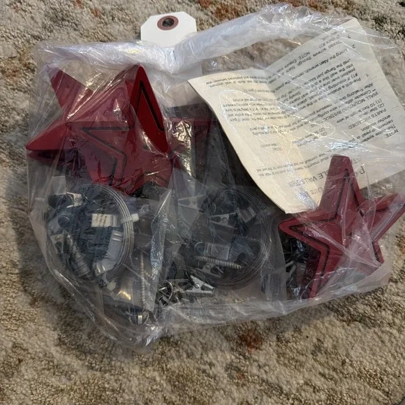 2 Sets Pottery Barn Kids RED Star Art Cable System Wall Artwork Display