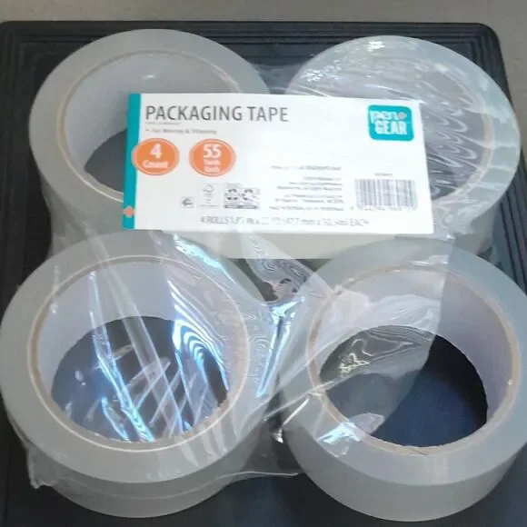 Pen+Gear Clear Packaging Tape 4 Rolls 1.88 in x 55 yd For Moving & Shipping