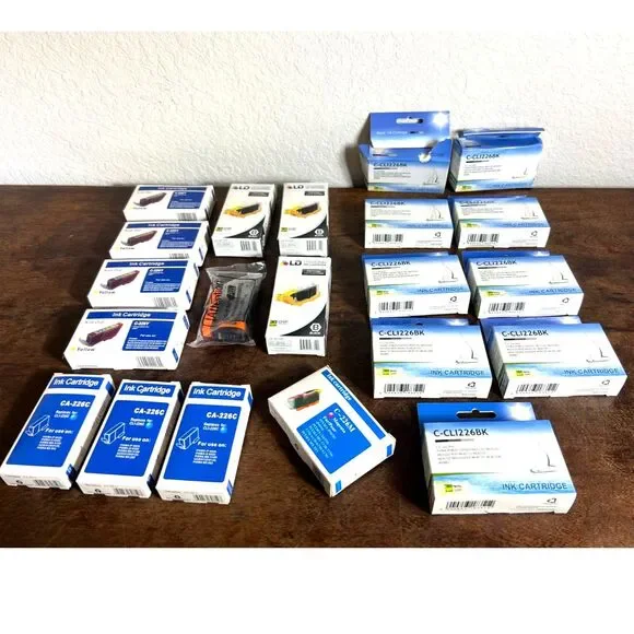 Canon Pixma Compatible Ink Cartridge Lot Replacement Boxes Mixed Colors Expired