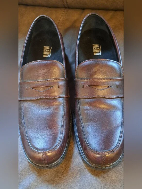 Mens Drew Essex Dress Shoe, 11 N  Burgundy Leather Clean Business Church