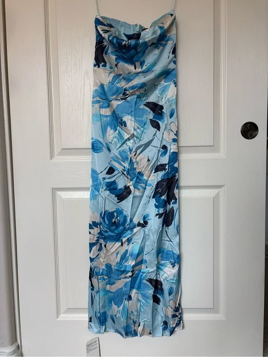 Abercrombie & Fitch Light Blue Floral Maxi Dress