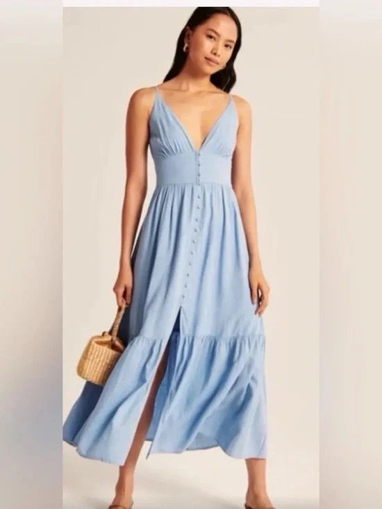 Abercrombie Light Blue Maxi Dress