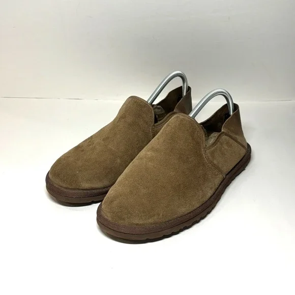 UGG Henrick Loafers Mens Size 10 Brown Suede‎ Sheepskin Slip On Driving
