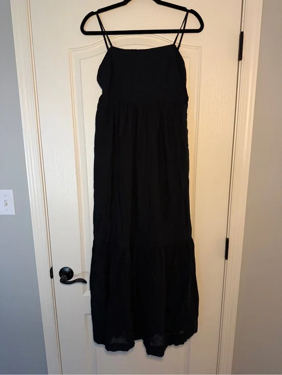 Abercrombie & Fitch Black Maxi Dress with Spaghetti Straps