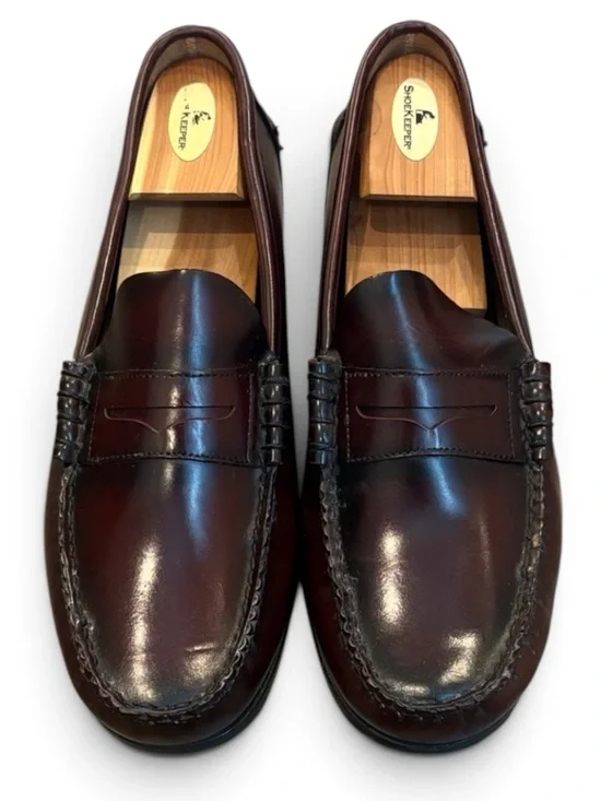 Florsheim Berkley Moc Toe Penny Loafers Men’s 9.5XW EXTRA WIDE Burgundy READ