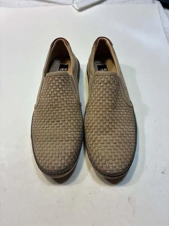 Johnston & Murphy McGuffey 2 Woven Slip-On Shoes in Taupe Nubuck