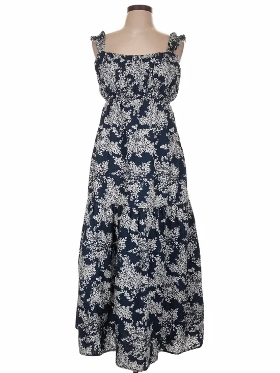 Abercrombie & Fitch | Stunning Navy & White Flowing Maxi Dress | Size: Medium
