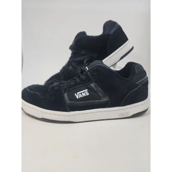 Vans Y2K Docket Skate Shoes Men's Size 10.5 Black Suede Fat Tongue Low top
