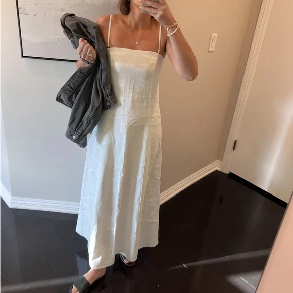Abercrombie & Fitch White Maxi Dress