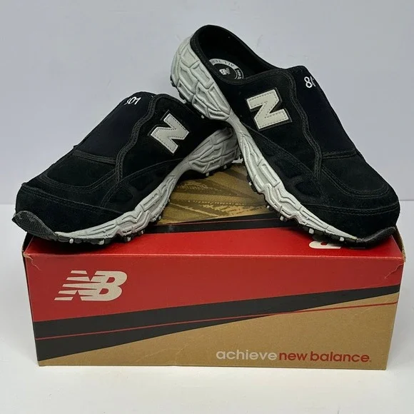 New Balance 801 All Terrain Mules Mens 9 Black Grey Slip On Shoes M801SBK