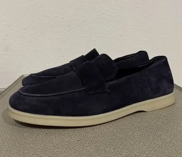Vince Big Sur Blue Suede Loafer Men's Sz 10.5 / 44.5