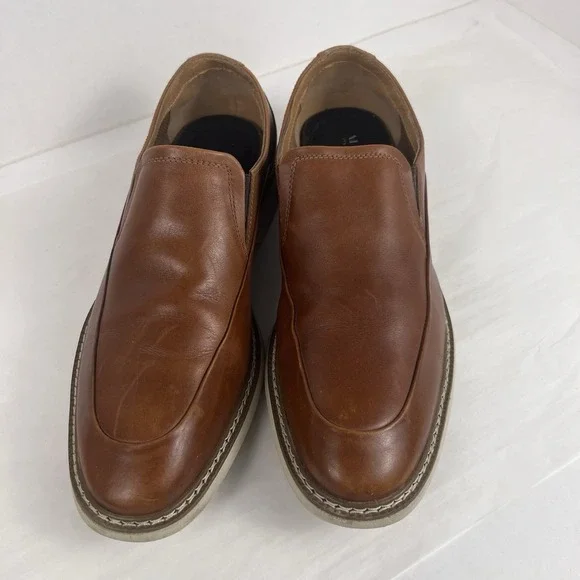 Alfani Mens Laurence SlipOn Loafers Leather Tan Brown Size 12‎