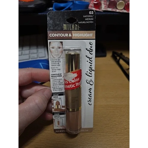 Milani Contour & Highlight Cream & Liquid Duo 03 Natural/Medium NIPS 0.10 Fl Oz