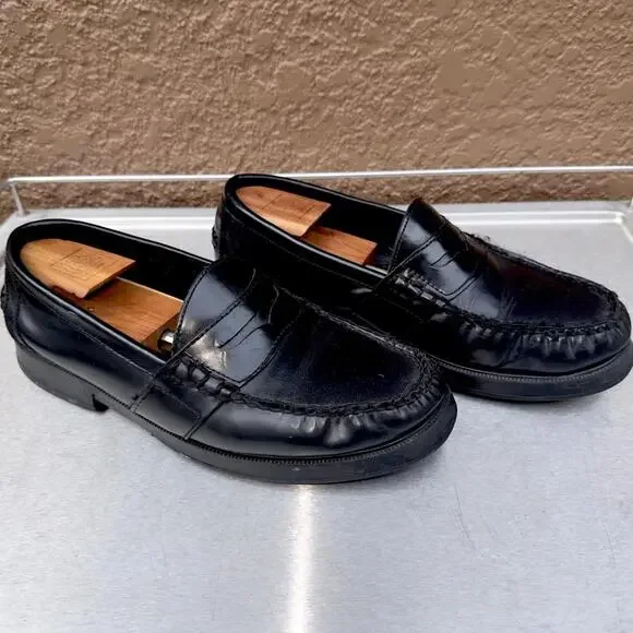 Nunn Bush Black Leather Loafers with Tassel - Size 10 1/2 W