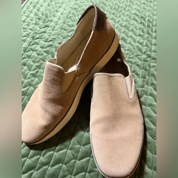 Cole Haan Nantucket 2.0 Faux Fur-Lined Suede Slip-On Sneakers size‎ 11