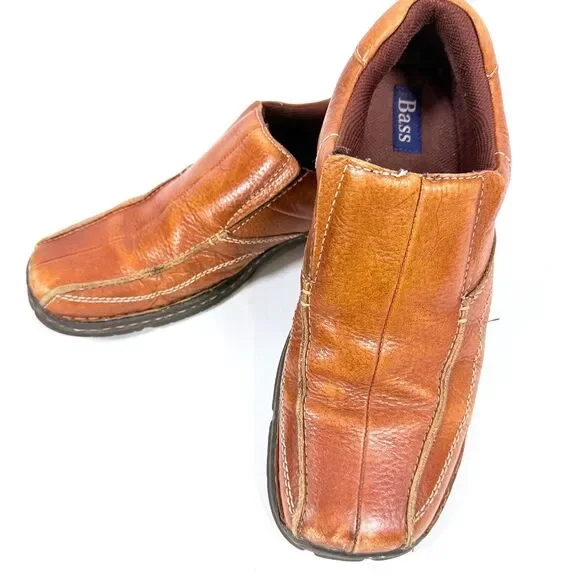 Bass Sequoia Mens Brown Leather Loafers Size 11‎ Academia