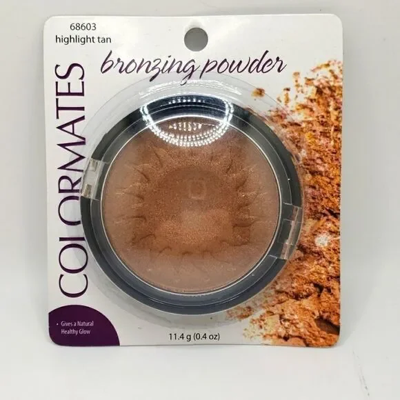 Colormates bronzing powder compact case highlight tan makeup