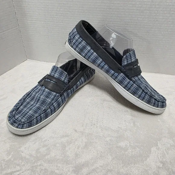 Cole Haan Blue Canvas Men's Sz 10M Penny Loafers Pinch‎ Marine Classic Grand OS