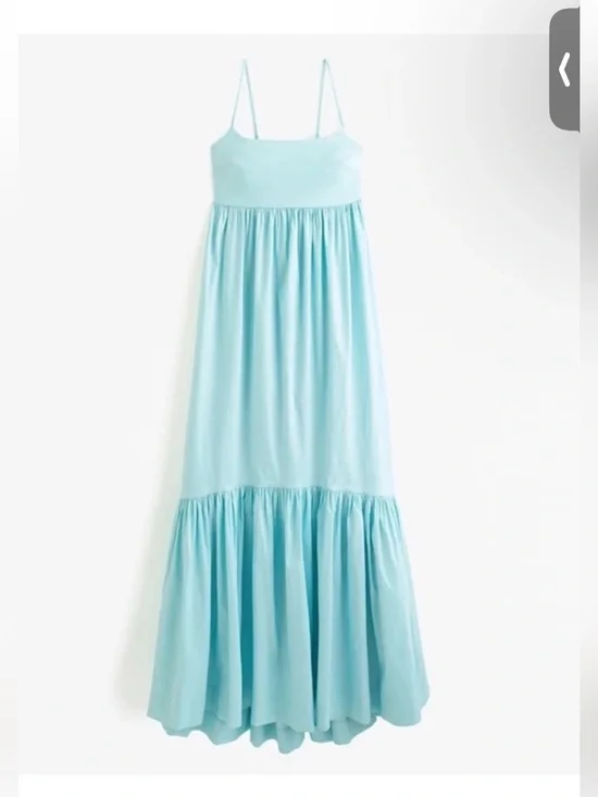 Abercrombie and Fitch Blue Satin Gown NWT