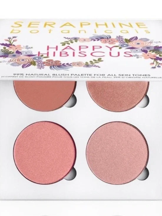 Seraphine Happy Hibiscus Blush & Highlight Palette - Peachy Pink Rose