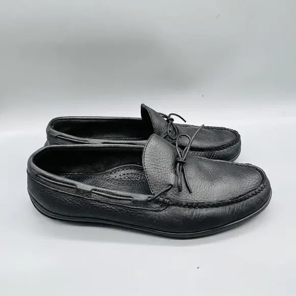 Alden Shoes Mens 10 Black Leather Cape Cod Collection Moc Loafers Casual Comfort