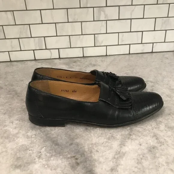 Miguel Angel Shoes‎ Mens Size 11 Genuine Lizard Tassel Loafers Spain Vintage