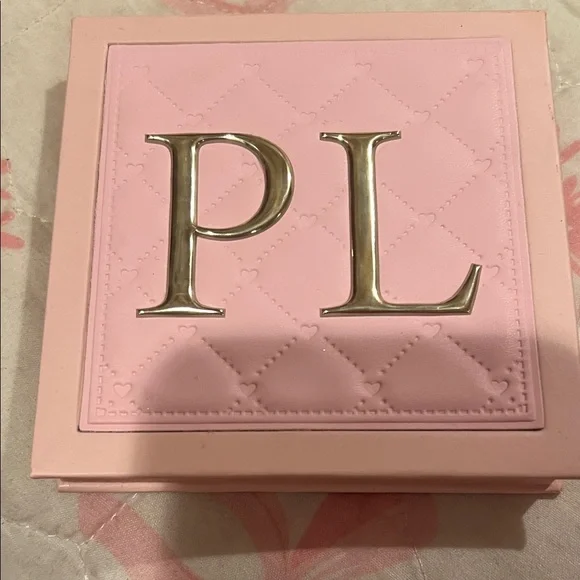 Pink Monogram 'PL' Cosmetic Compact