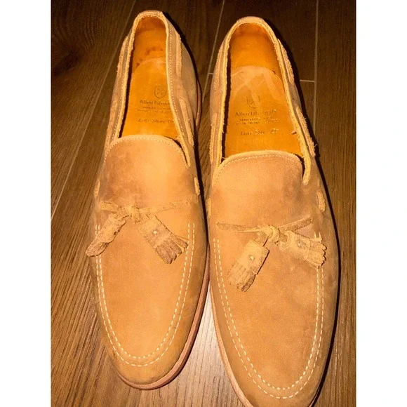 Allen Edmonds Lake Shore Drive Tan Leather Tassel Loafers Mens USA  10.5 D