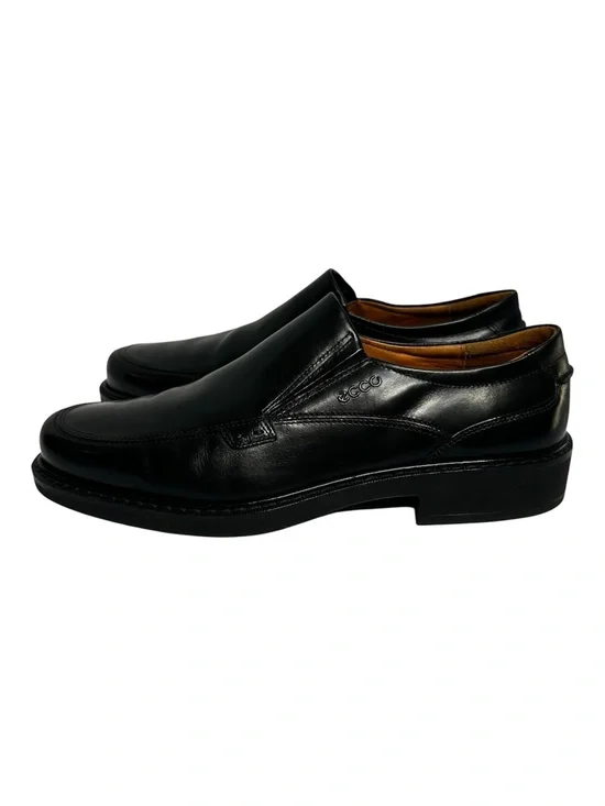 ECCO Men's Black Holton Slip-On Leather Business Loafers- Size 44/ US 10/10.5
