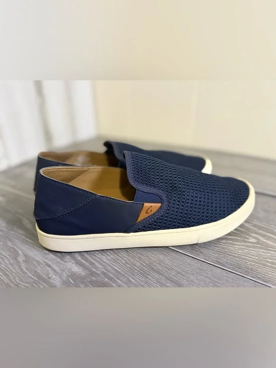 OluKai Pehuea Men’s  Navy Blue Mesh Slip-On Casual Shoes Sneakers Size 10