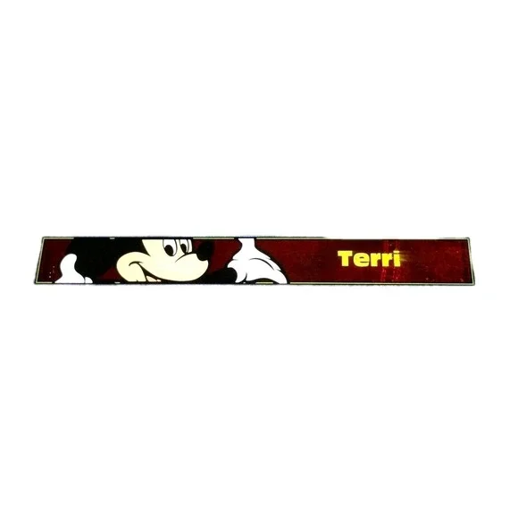 Terri Name  Ruler Vintage Mickey Mouse Disney‎ personalized Red Plastic