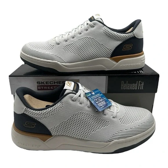 Skechers Corliss‎ Dorset Shoes Men's Size 13 White Relaxed Fit Lace Up Sneakers