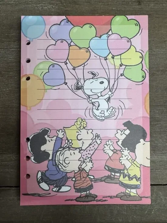 Peanuts Snoopy Charlie Brown Size A5 Refill Paper (50 Sheets)