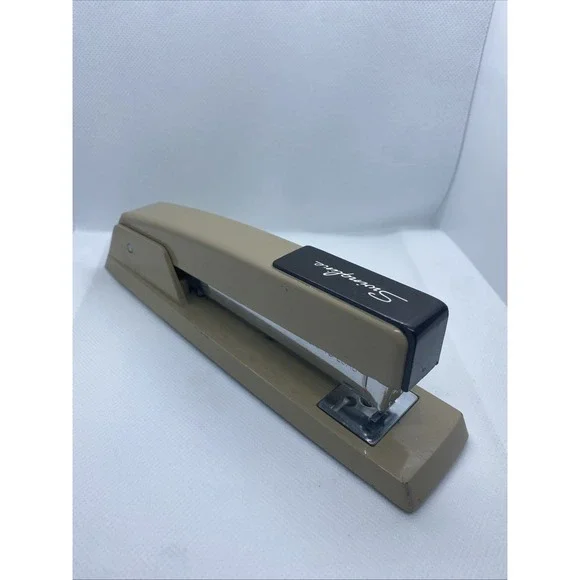 Vintage Retro Swingline 747 94-41 Metal Stapler Tan & Brown USA Tested‎ Works