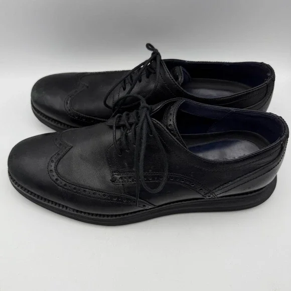 Cole Haan Grand Evolution Wingtip Oxford Men's 9M Leather‎ Dress Shoes Black