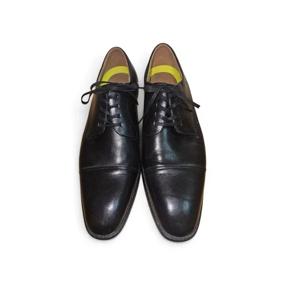 Florsheim Mens Black Leather Cap Toe Oxford Comfortech Dress Shoes 11895-001 12D