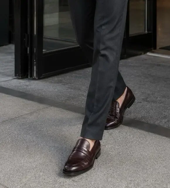 Florsheim Imperial 75370 Men’s 11E Burgundy Leather Penny Loafers Dress Shoes