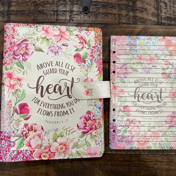 Proverbs Bible verse inspirational A5 Binder w/ matching paper