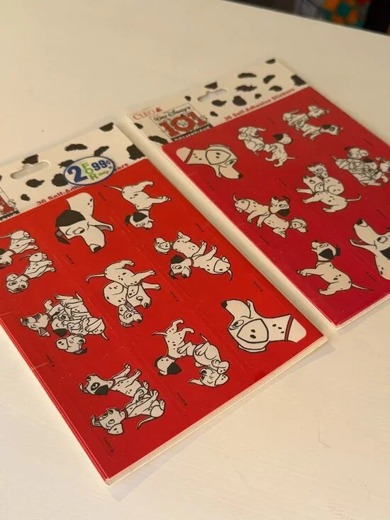 UNOPENED Vintage Disney '101 Dalmatians' Cleo Sticker Sheets S/2