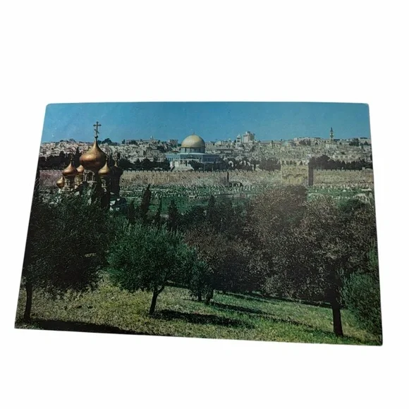 Jerusalem Postcard – Church of Mary Magdalene & Dome of the Rock – Historic