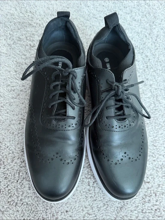 Men's Black Wingtip Derby Sneakers