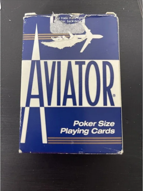 Vintage Aviator Poker Playing Cards Blue Full Set