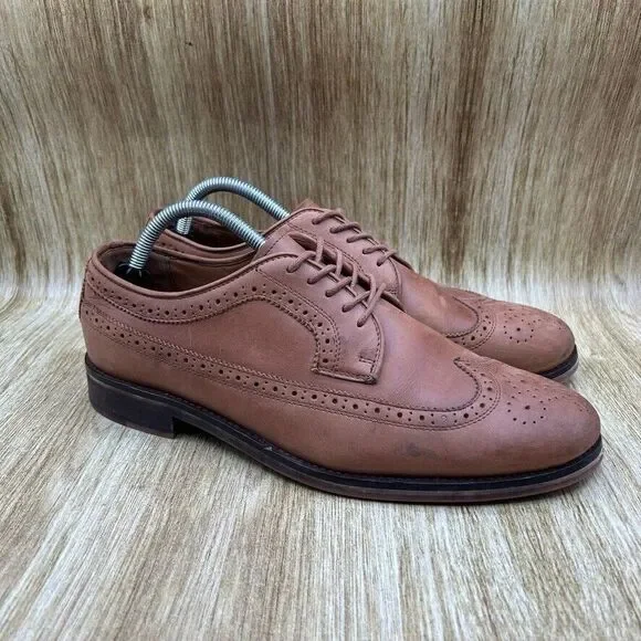 Polo Ralph Lauren Moseley Men's Size 9.5 D Dress Shoes Brown Shoes Longwing‎